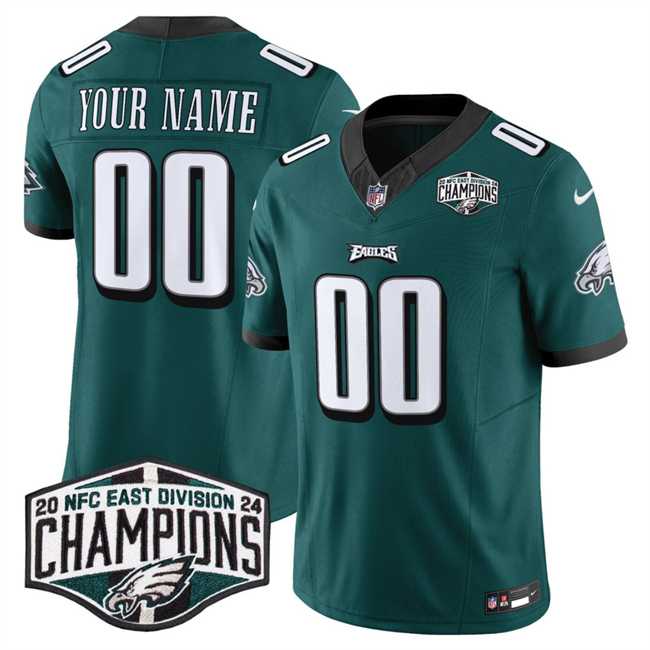 Men & Women & Youth Philadelphia Eagles Active Player Custom Green 2024 NFC East Champions F.U.S.E. Vapor Untouchable Limited Stitched Football Jersey,We sell and wholesale Men & Women & Youth Philadelphia Eagles Active Player Custom Green 2024 NFC East Champions F.U.S.E. Vapor Untouchable Limited Stitched Football Jersey on line form chian!